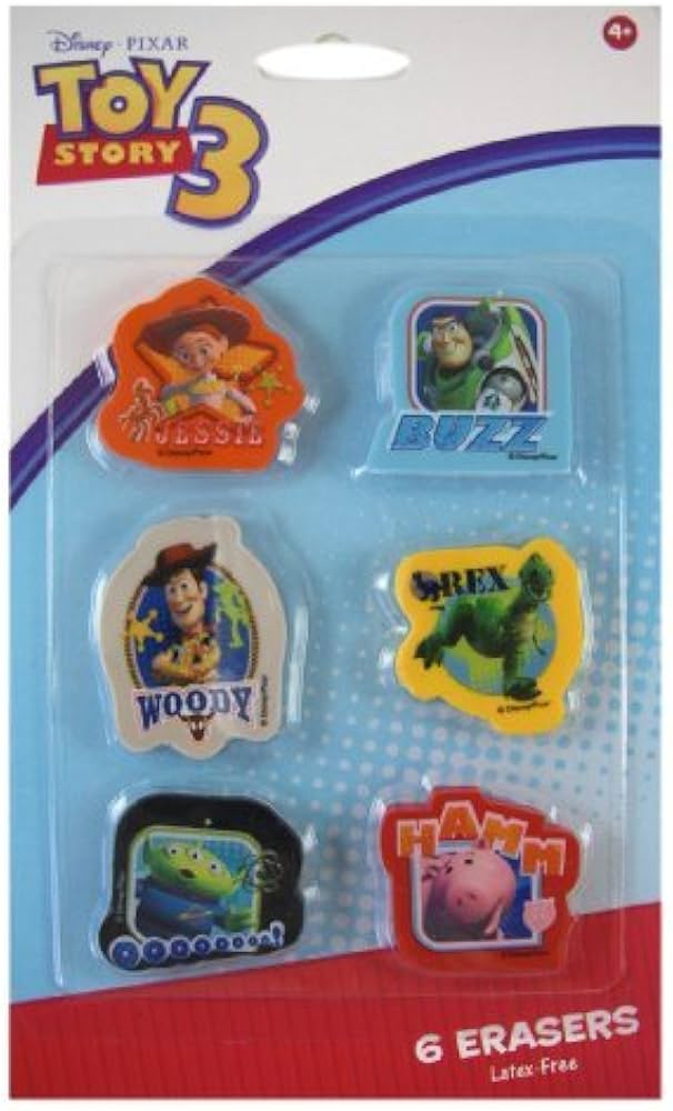 Disney Pixar 6pc Toy Story Eraser Set - Toy Story Erasers Pack